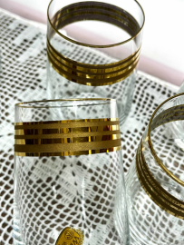 Набор стаканов из стекла с позолотой. Богемия, Чехословакия. Этикетки. Винтаж. Цена за 6шт. Картинка 4